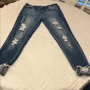 KanCan Ripped Blue Boyfriend Jeans Sz 9/28